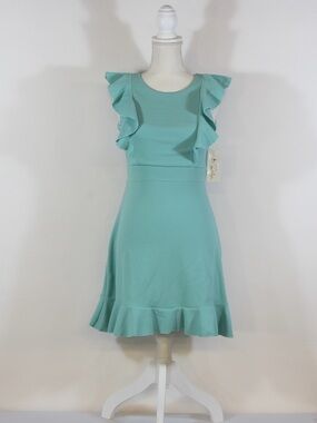 Wild Daisy Girl's Sleeveless Mint Green Ruffle Midi Dress NWT